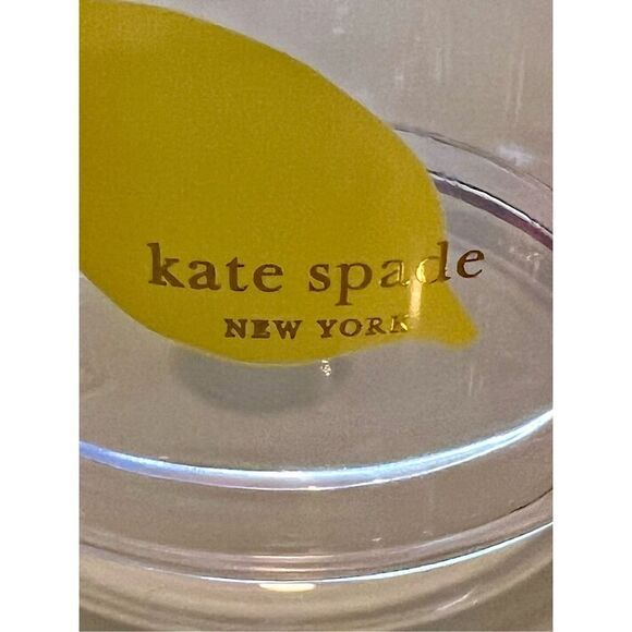 New Kate Spade Lemon Print Pitcher and Pink Cup Set NWOT - Picture 3 of 9
